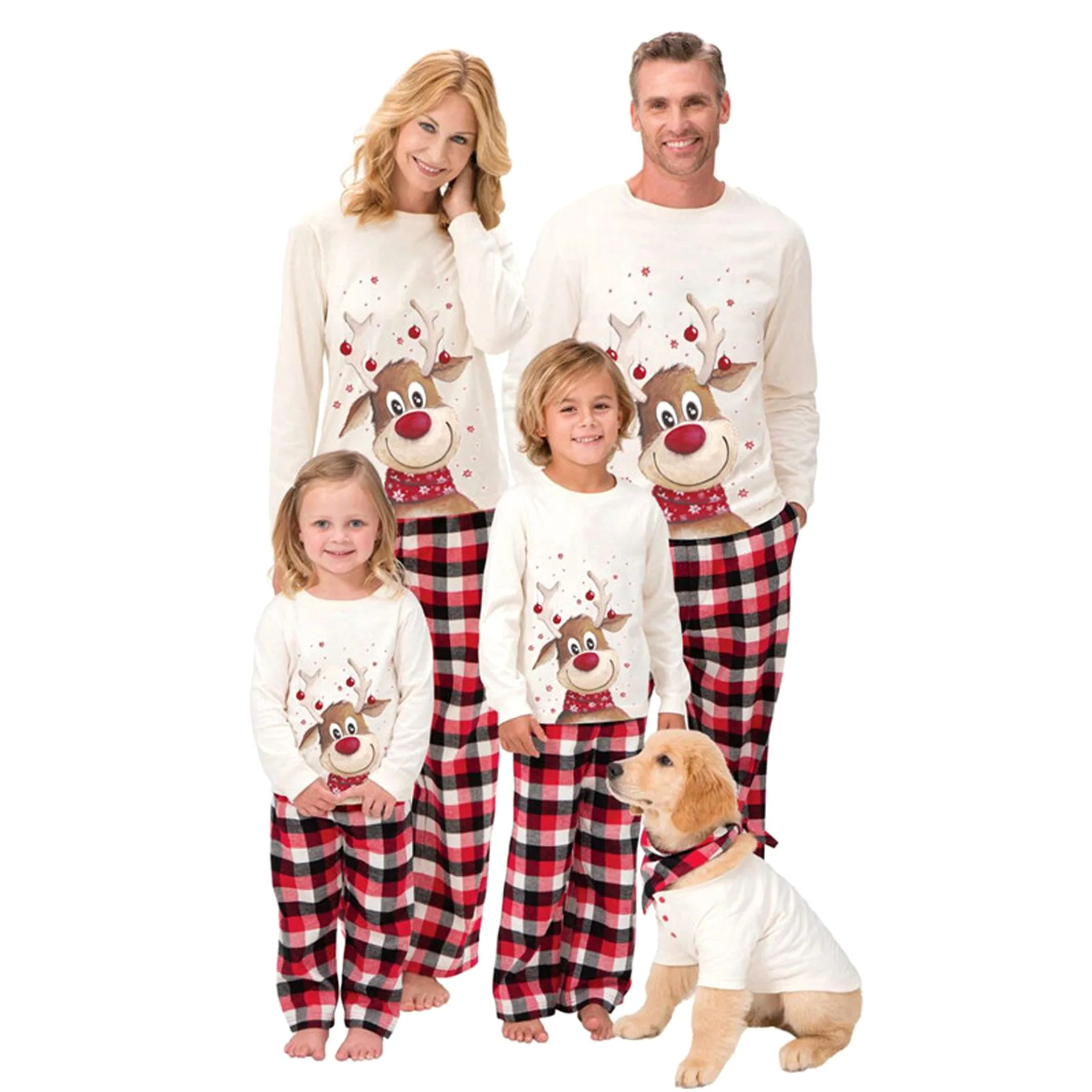 

ready to ship products Wholesale Family Matching Outfits Printed Family Christmas Pajamas Family Christmas Pyjamas, As pic