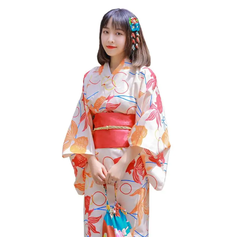 

Japanese Clothing Women Original Dress Standard Traditional Kimono Dance Costumes  Cherry beauty Kimono Robe, As the pictures