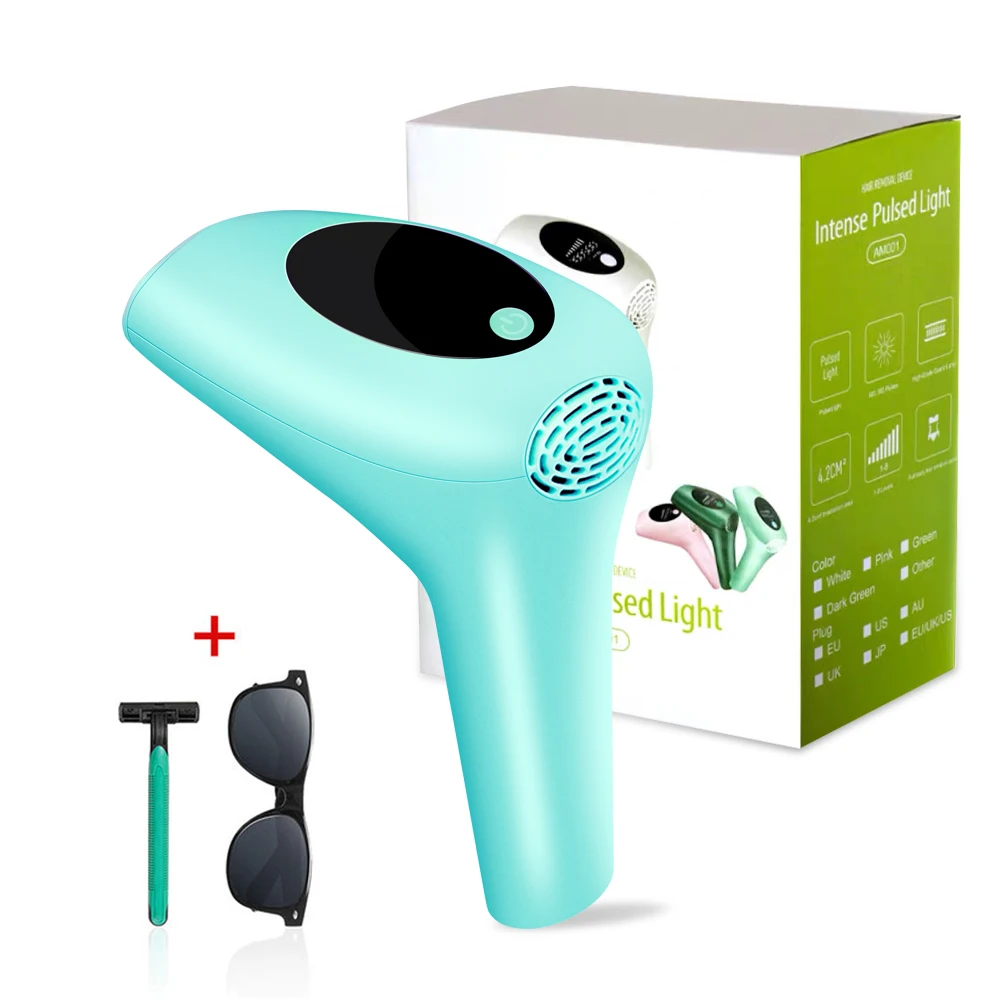 

2021 New Mini 900000 Flashes Epilator Permanent IPL Laser Hair Removal For Home, Pink, white, green, dark green