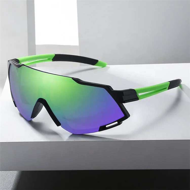 

New high quality oversized rimless sunglasses polarized mirrored resin frame uv400 protection men sport viper outdoor shades