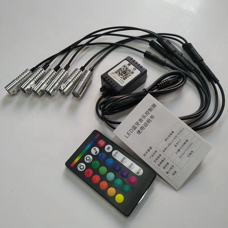 DC12V 6*1w APP control mini fiber optic engine with music for Fiber optic lights in the car