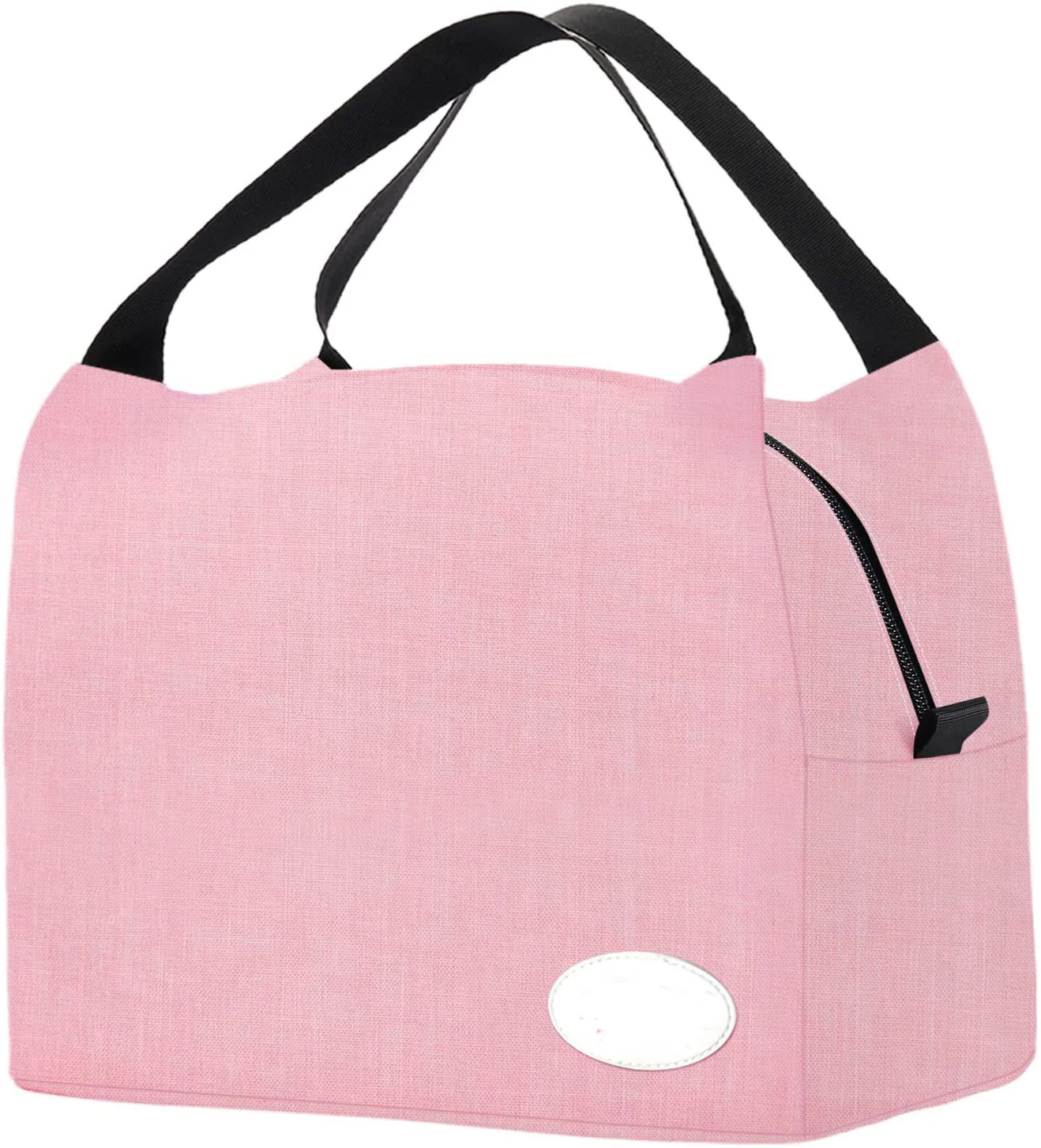 

Wholesale Good Price Waterproof Insulated Pink Zipper Kid's Soft Lunch Tote Bag with Handle