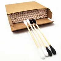 

Eco Friendly Bamboo Ear cotton Swabs Wooden Ear Sticks Natural Cotton Swabs