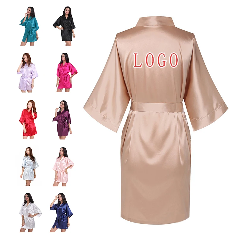 

KKVVSS CS02 women bathrobe female bridal luxury silk bridesmaid pajamas ladies nightwear custom sleepwear plus size robe, Customized color