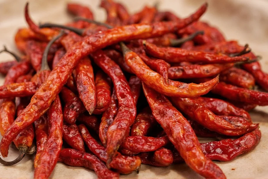Dried chiles stored in mason jars