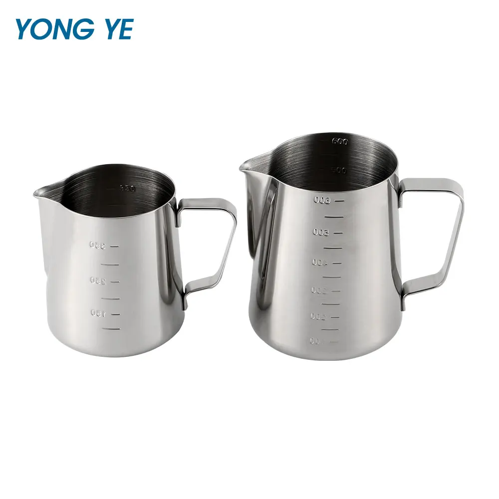 

Hot selling custom logo 400ml/14oz Milk Frothing Pitcher Espresso Steaming Frothing pot 304 stainless steel Milk Jug Cup