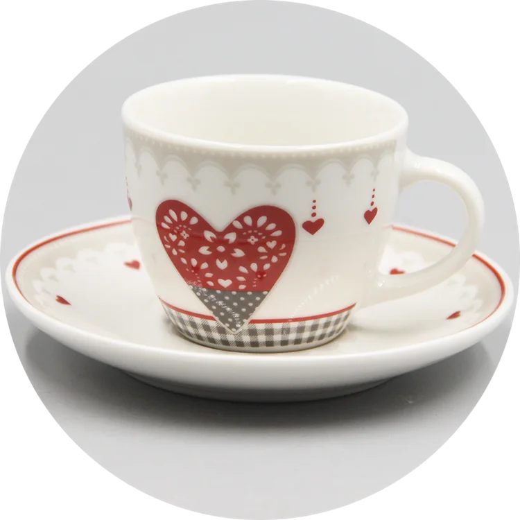 Real Gold Handle High Quality Color Glazed New Bone China Ceramic Coffee Tea Cup With Saucer