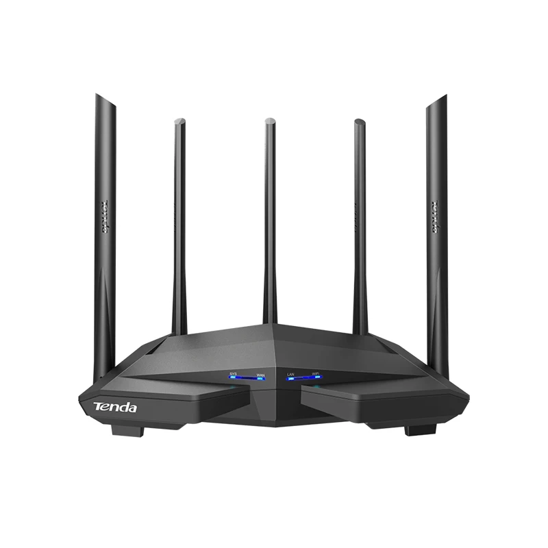 

New Tenda AC11 Gigabit Dual-Band AC1200 Wireless Router Wifi Repeater with 5 * 6Dbi High Gain Antennas Wider Coverage Easy Setup, Black