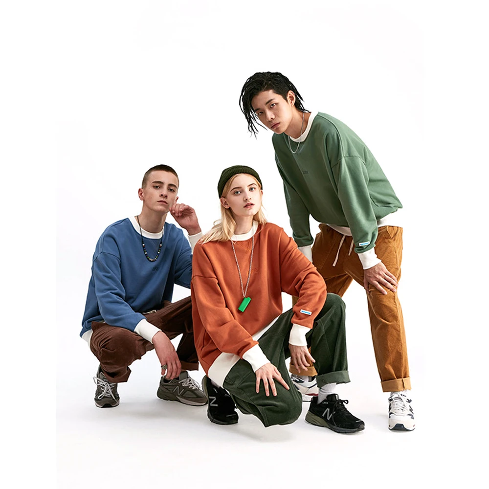 

Wholesale embroidered fleece unisex plain crewneck sweatshirt, As the picture