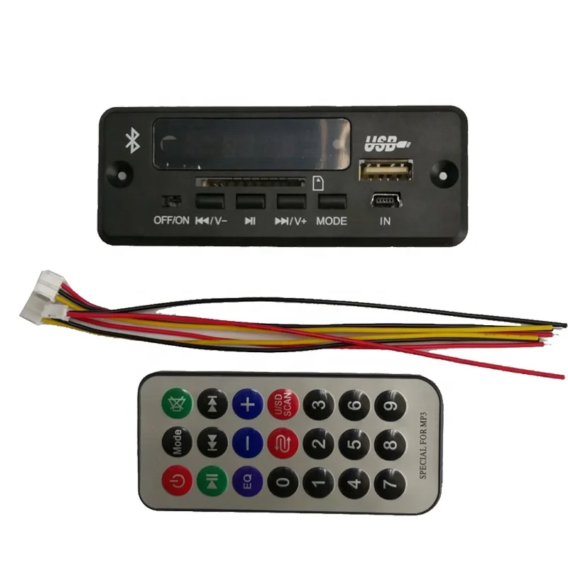 

J&Q remote control circuit usb sd fm mp3 mp4 mp5 player module