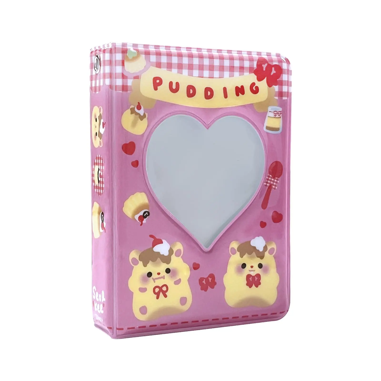 

amazon 3 Inch Mini Photo Album Kpop Photocard Holder Love Heart Hollow Photocard Id Holder 40 Pockets