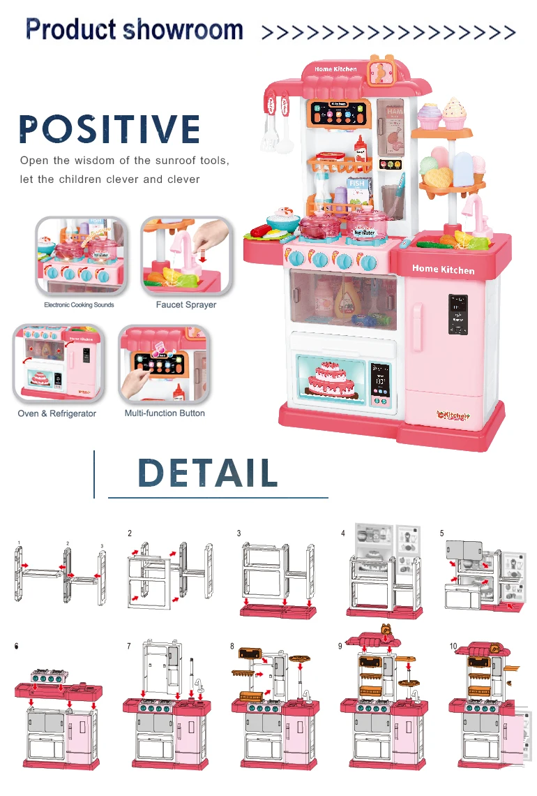 Boy and girls pretend play house multifunctional baby kitchen toy