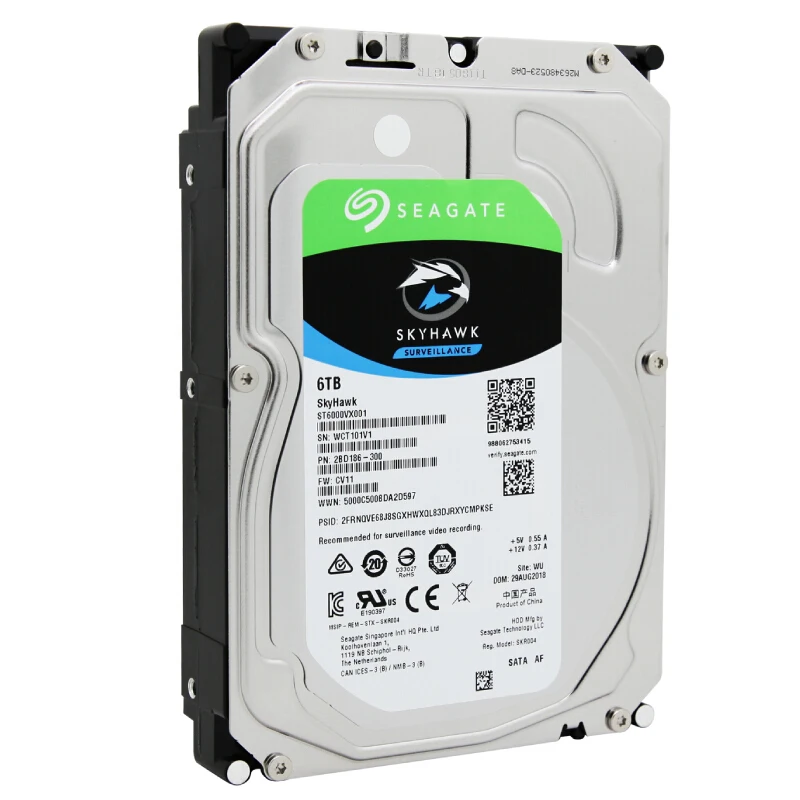 

Seagate SkyHawk 6TB Surveillance Hard Drive - SATA 6Gb/s 256 MB Cache 3.5-Inch Internal Drive (ST6000VX001)