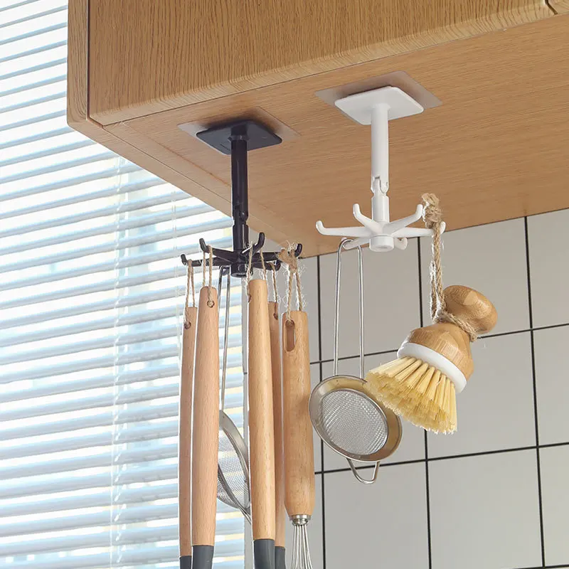 

Kitchen Hook Organizer Bathroom Hanger Wall Dish Drying Rack Holder For Lid Cooking Accessories Cupboard Storage Cabinet Shelf