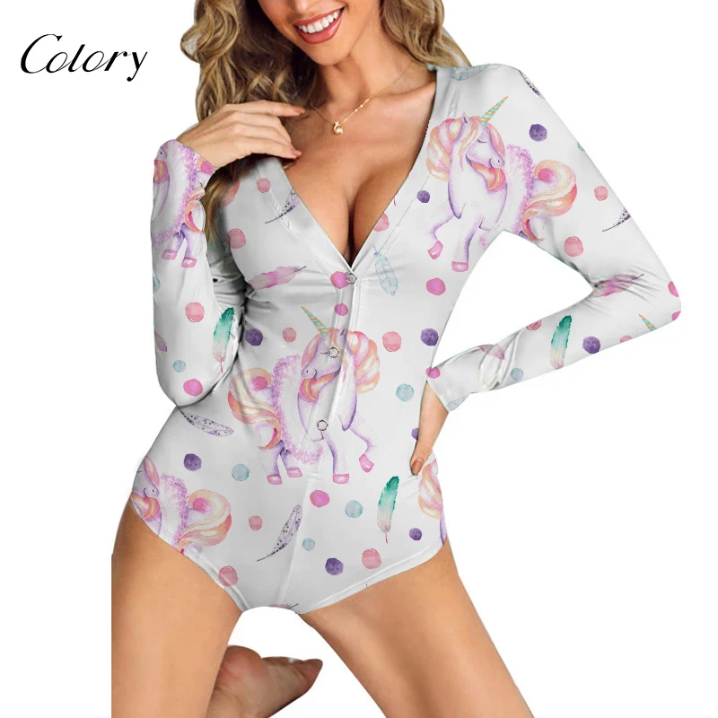 

Colory Pyjamas Women Sleepwear Pajamas Cartoon Onesie Onesie Sexy Custom, Picture shows