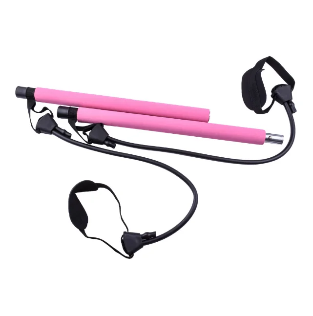 

Portable Yoga exercise Pilates Stick with Resistance Band Lightweight Trainer Pilates Bar, Color can be customized