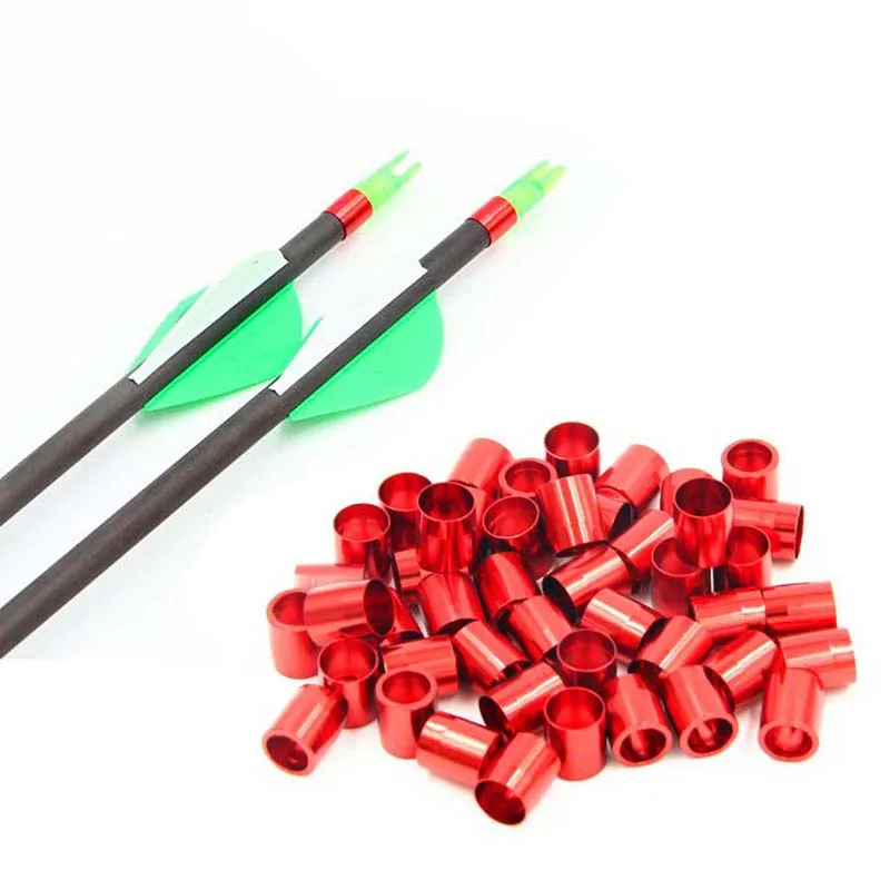 

100 Pcs Explosion-proof Aluminum Ring Archery for OD7.6mm Arrow shaft Bow Hunting