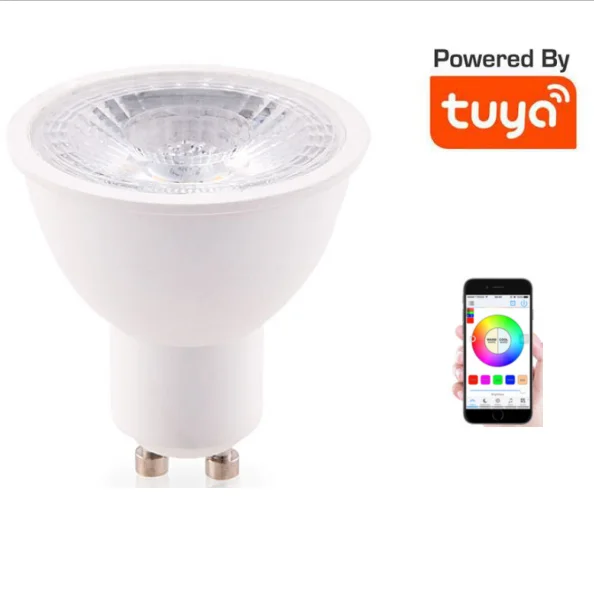 Tuya 5W GU10 Tuya Controlled WIFI Color Changeable Smart Led Spot Light With Music Function