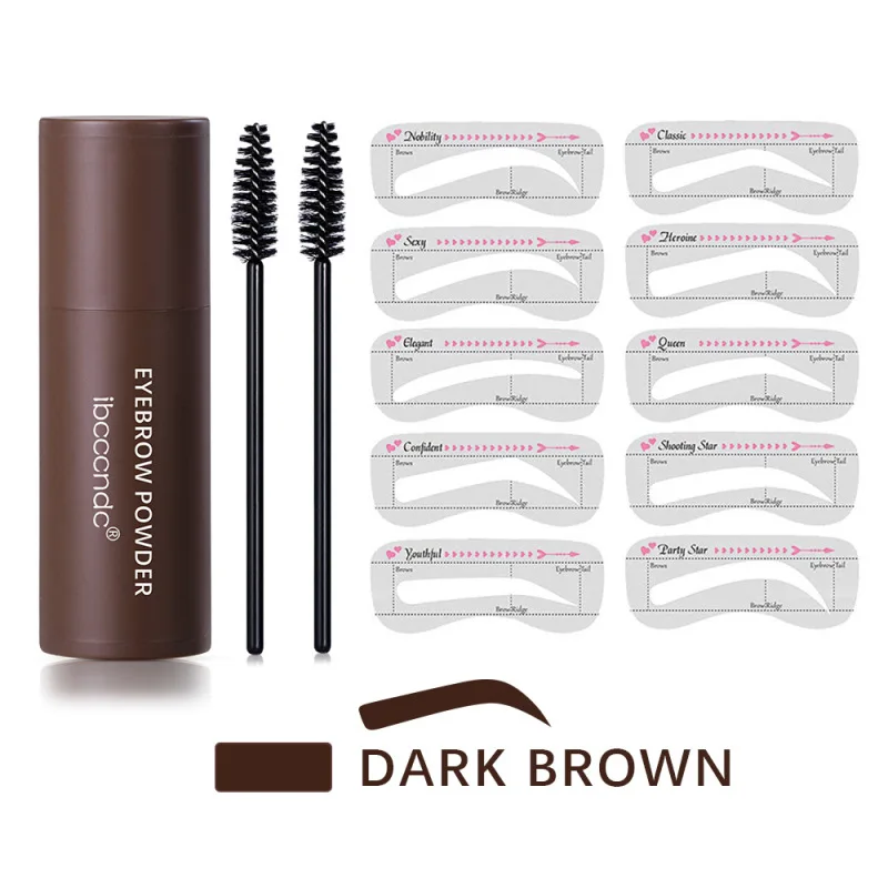 

E002 Private Label 3 In 1 Eyebrow Stamp Kit Hairline Trimming Powder Eyebrow Brow Eyebrow Stamp