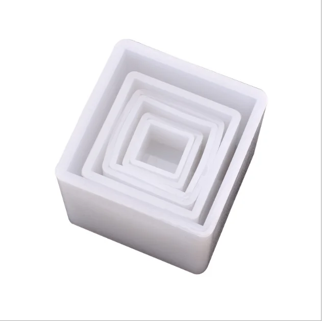 

DIY Crystal Epoxy Silicone Mold Cube High Mirror Variety Square Resin Plant Flower Planter Pot Mold, White