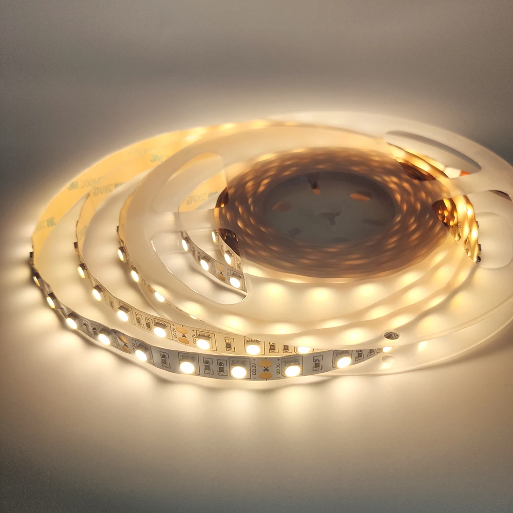 Hot Sale High-end DC 12V 60 LED/m White/Netural/Warm White Non-waterproof SMD5050 Flexible LED Strip Light