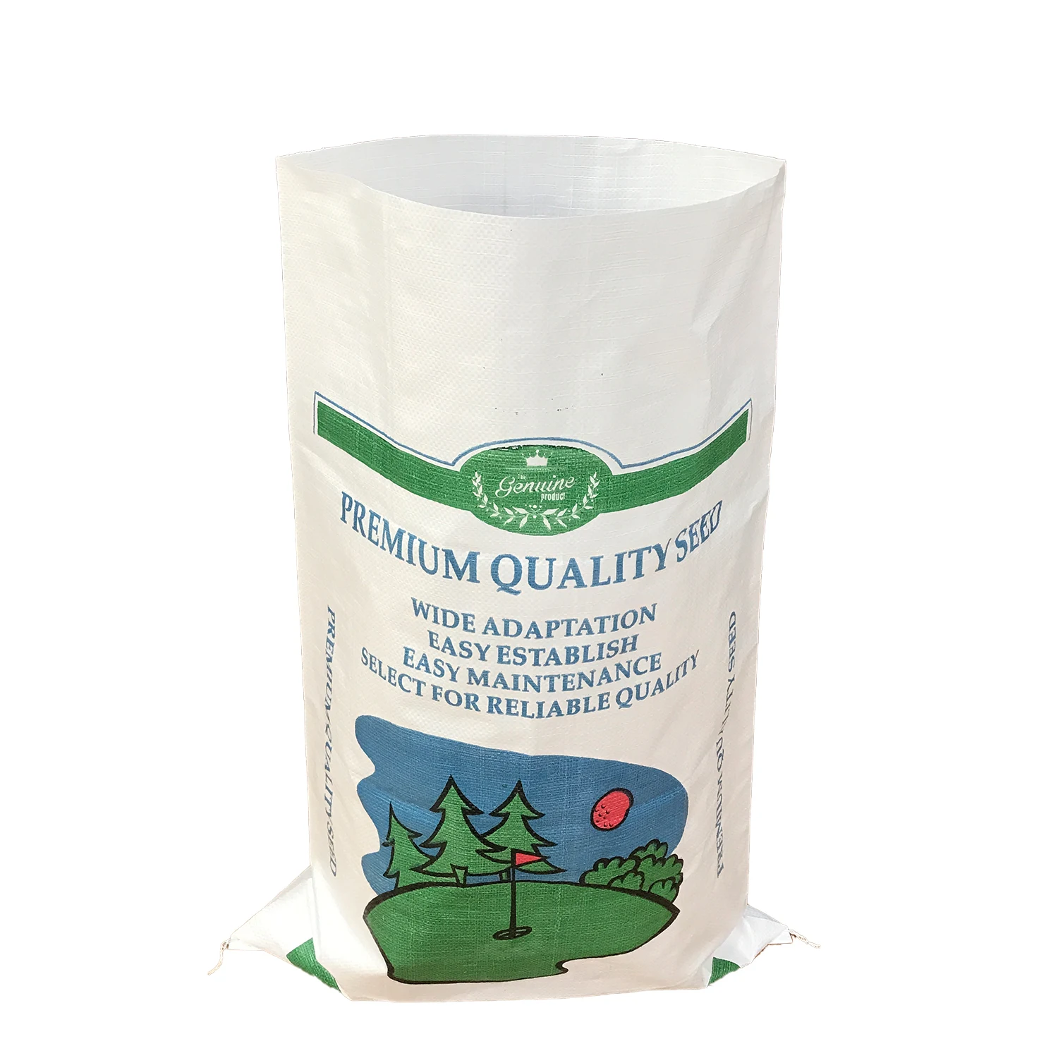 
bolsa de arroz diamond anti slip print back side pp bag rice sack 50 kg 