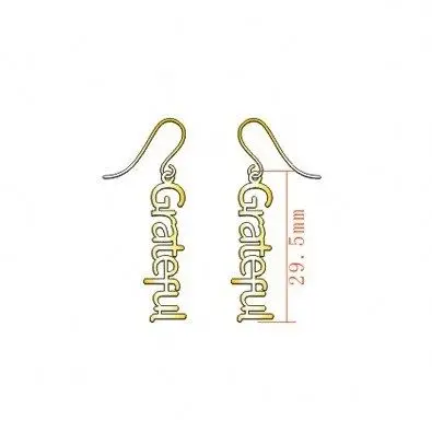 

Fashion Vintage Long Iced Out Alphabet Pendant Custom 14k Gold Inspired Earrings Women, Rose gold \ golden \silver