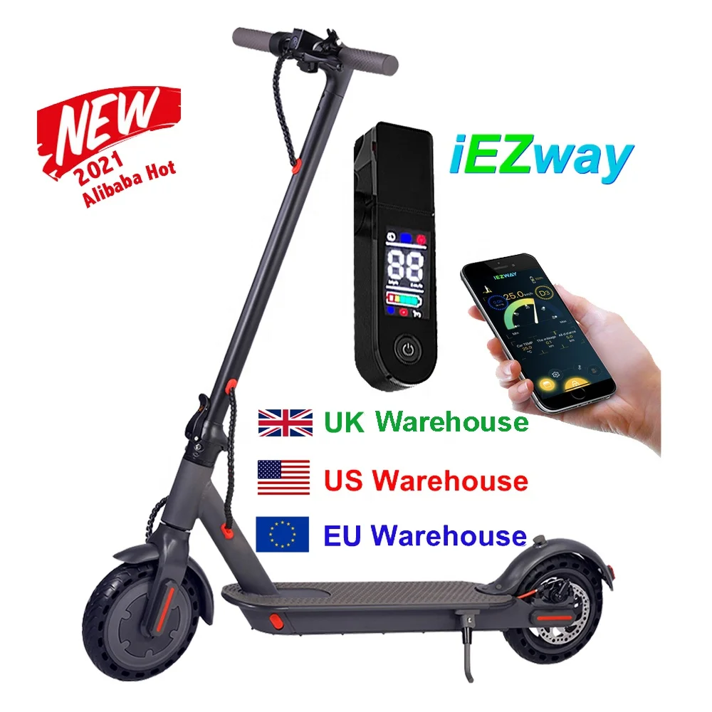

2021 iEZway Original Pro DDP Drop Shipping USA UK EU Warehouse 350W Motor 8.5inch Two Wheel Foldable Adult Electric Scooter