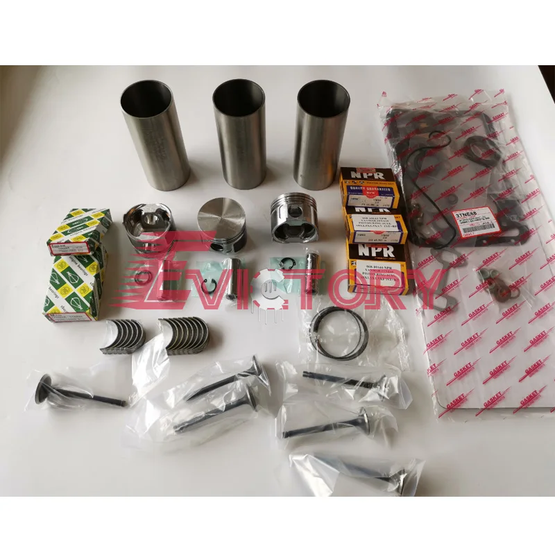 

For Yanmar excavator engine 3TNV68 rebuild kit + vlaves guides + overhaul kit