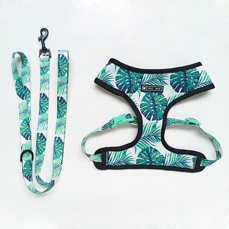 

GMTPET Pet Harness Set Supplies Factory Wholesale collars Ins Hot Sale Cat Collar Breathable Mesh Dog Harness, Green