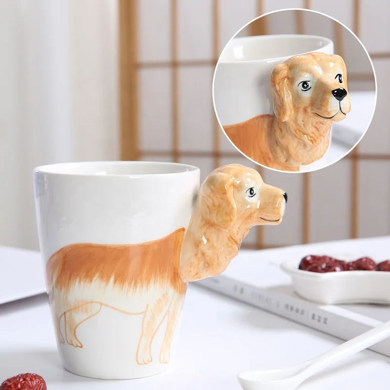 

Wholesale factory cheap price 3D ceramic animal mug cup 400 ml