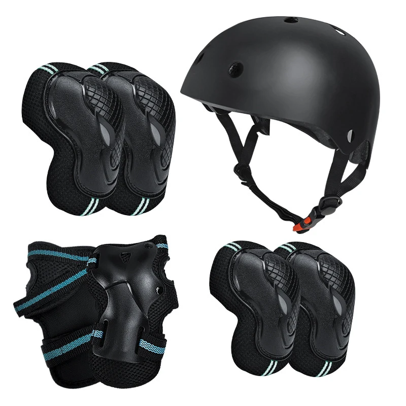 

Top supplier direct sale 7 in 1 helmet+knee pad+elbow pad+leg guard children protective gear, As picture