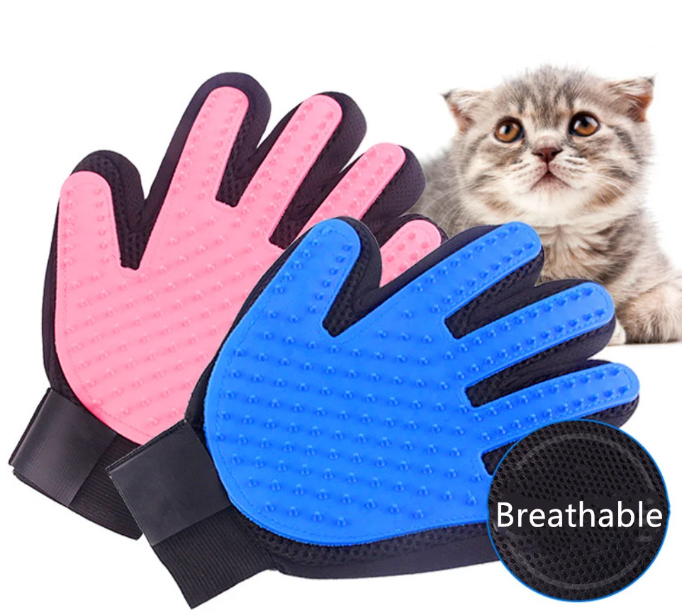 

Free Shipping Gentle Dog Cat Grooming Comb Hand Brush for Pet Hair Removal Glove
