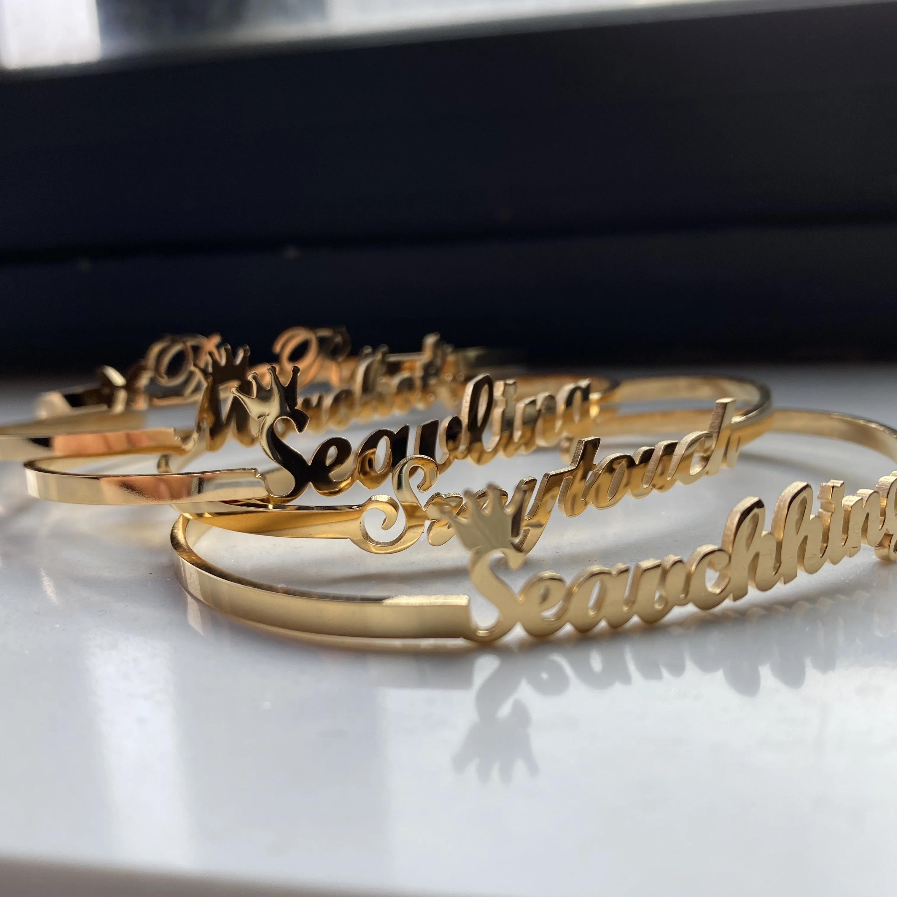 

Personalized Letters Name Stainless Steel Bracelet Custom Name Adjustable Stainless Steel Bracelet