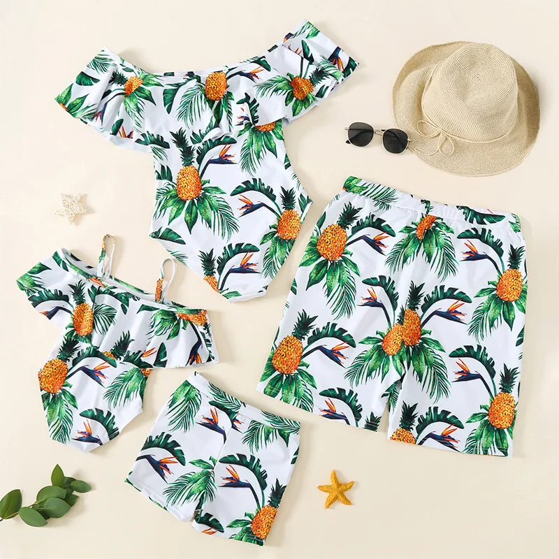 

FUNNY Mother and daughter swimsuit mommy and me swimwear family matching clothing mum baby suit Two Piece set outfits, Picture color