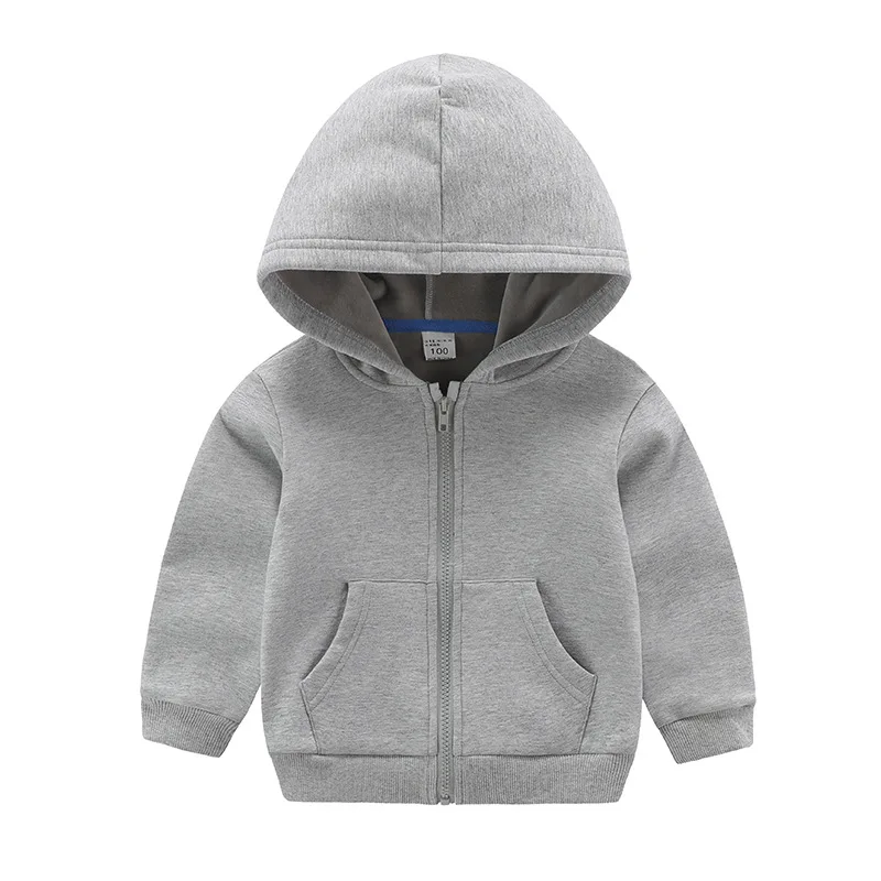 

kids plain color cotton zipper hoodies children fleece sweatshirt kids hooded