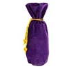 elegent delicate velvet Wine bag drawstring for 1 bottle oem odm