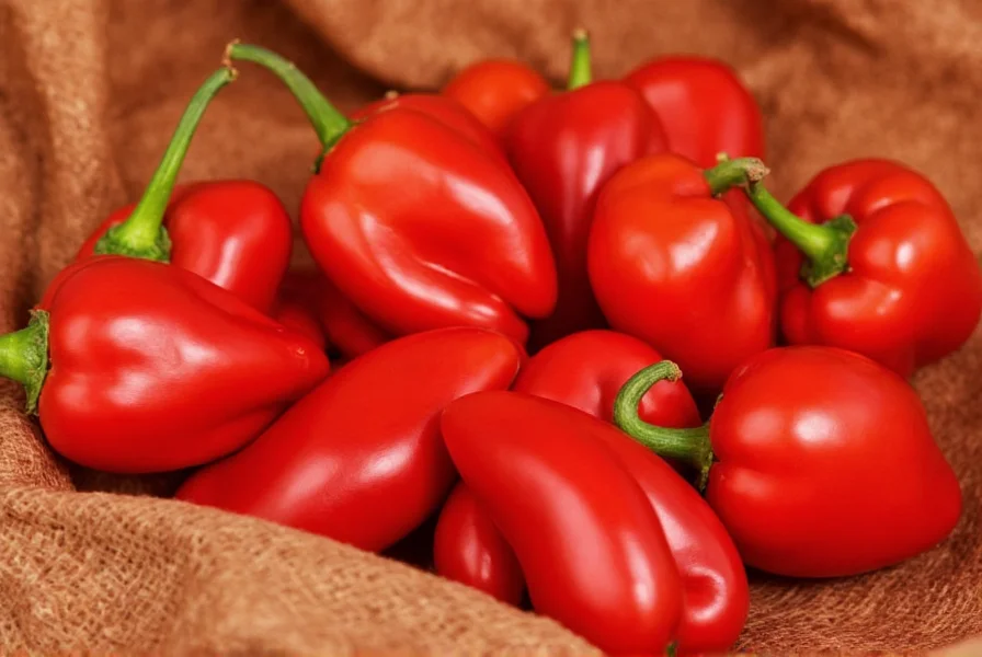 Nutrition facts label highlighting high vitamin C content in bell peppers