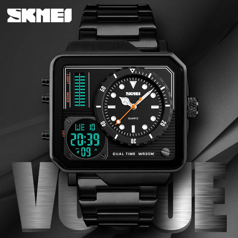 

Manufacturer SKMEI 1392 Square dial Design jam tangan Luxury men Stainless steel quartz watch Elegant business relojes, Optional as shown in figure