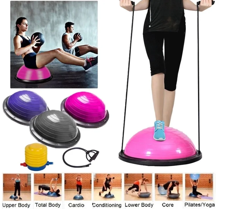 Полусфера starfit bosu gb-502 pro. Какой предмет используется для занятий босу. Полусфера балансировочная 58 см с эспандерами (насос в комплекте). Приседания на босу. Какой предмет используется для занятий босу.