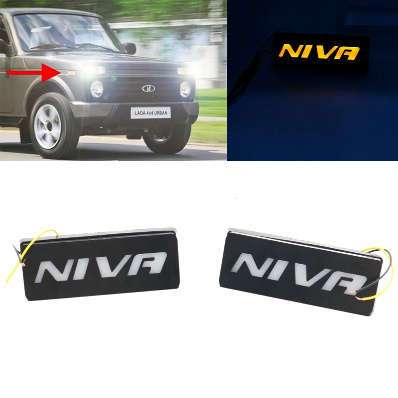 

LED Side Marker Turn Signal Light Indicator For Lada Niva 4x4 1995+ Side Lamps