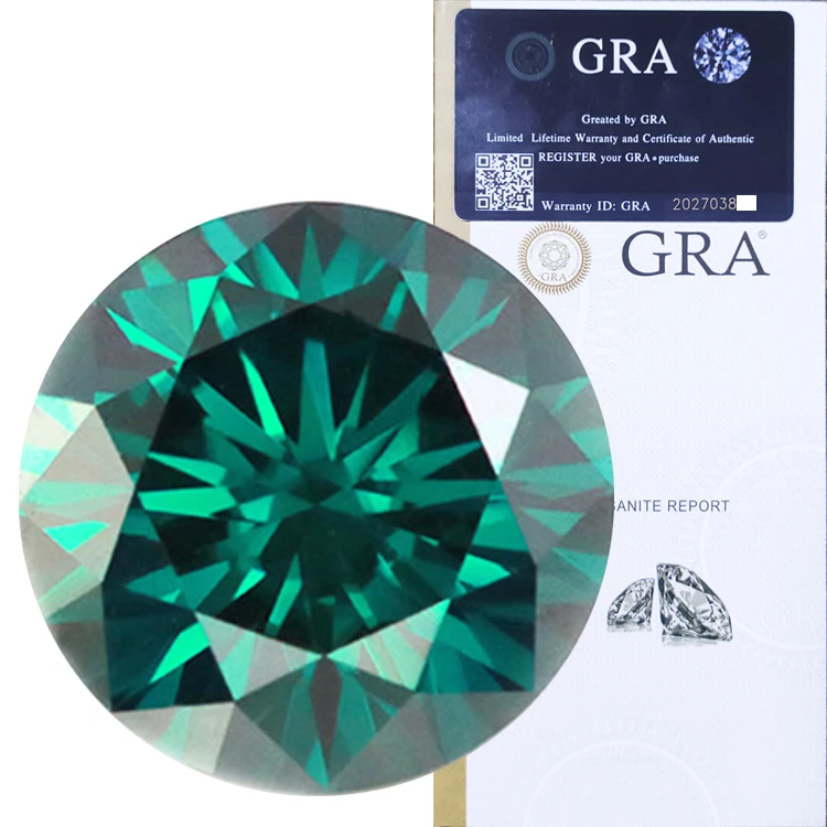 

SGARIT GRA Certified Green Colorless Round Brilliant Cut 1CT-4CT Loose VS Moissanite Jewellery Diamond Jewelry