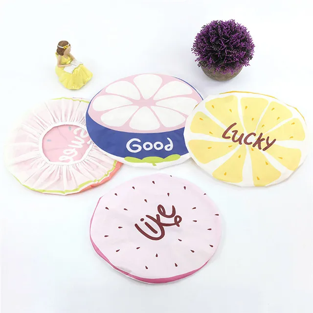 

Cute Fruit Cartoon Bath Shower Hat Waterproof Bath Hat Oil Fume Hat, As photo