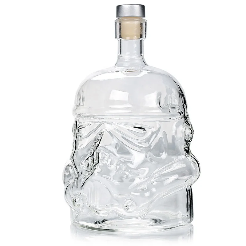 

Transparent Creative Whiskey Carafe Stomtrooper Bottle Decanter Set with 2 Glasses