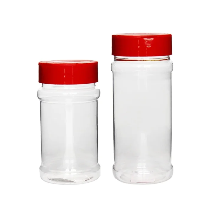 

100ml 150ml 200ml Herbs Spice Tools Empty Spice Packaging Salt Shaker Plastic Spice Bottle Jars, Clear