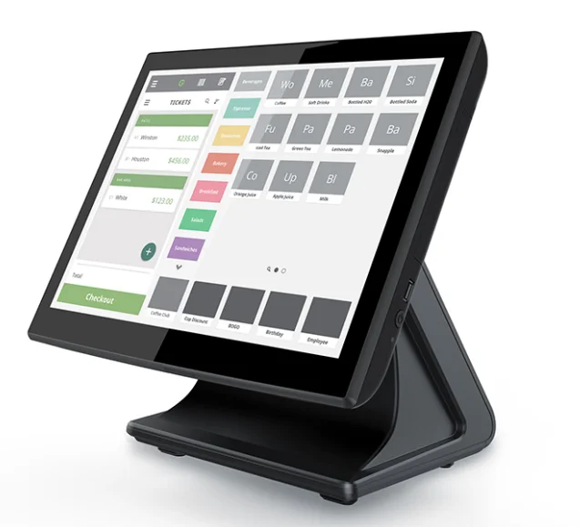

Micropos  Win 10 True Flat Touch Screen All In One Cash Register/POS Terminal/POS System, Black