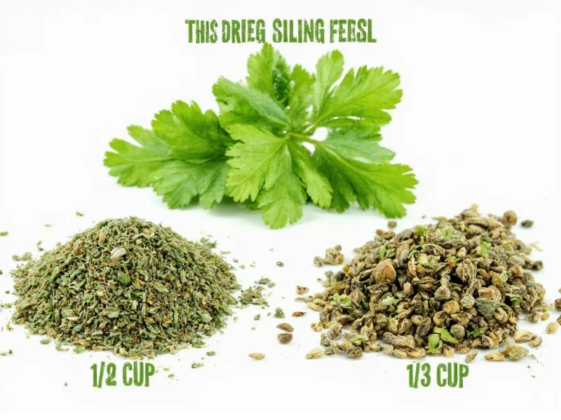 1 Tbsp Dried Cilantro = 1/4 Cup Fresh: Exact Conversion