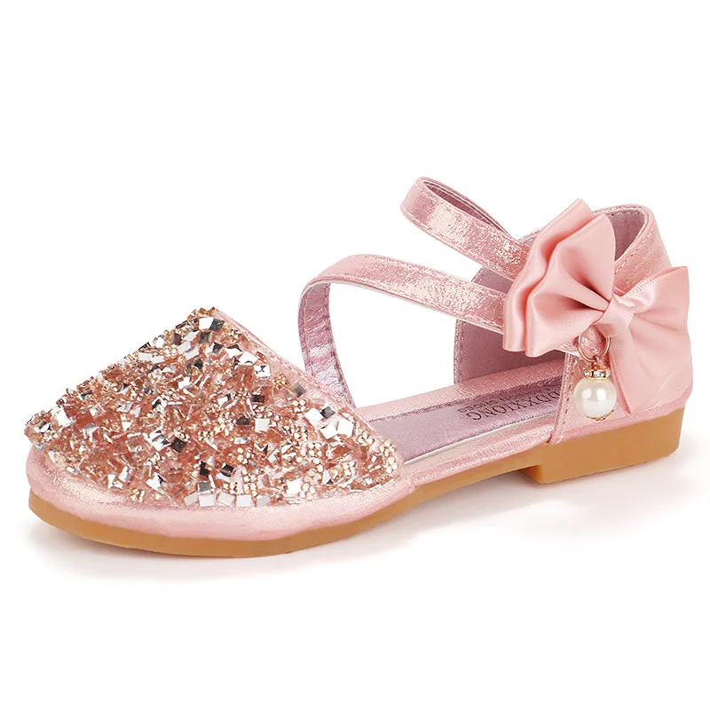 

2019 China Wholesale Hot Selling Cheap Cute Dancing Performance Baby Dress Shoes Girls, Gold,silver,pink