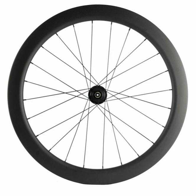 

TB2254 55mm 700C Cyclocross Road Disc Brake Bike Carbon Wheelset Center Lock QR Type Chinese Carbon Bicycle Wheel, Black