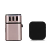 oem growing light-up logo travel adapter with safety shutter protection